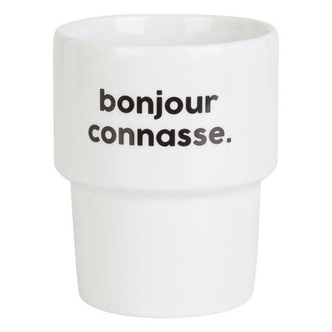 Gobelet « Bonjour connasse » — Félicie Aussi — Bonjour connasse — photo produit | Appart 17 Bruxelles