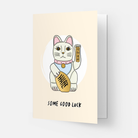 Carte porte-bonheur « Some Good Luck » — chat Maneki-neko — vue 2 | Appart 17