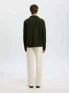 SLMNEALY Cardigan workwear en laine — Forest Night — vue 3