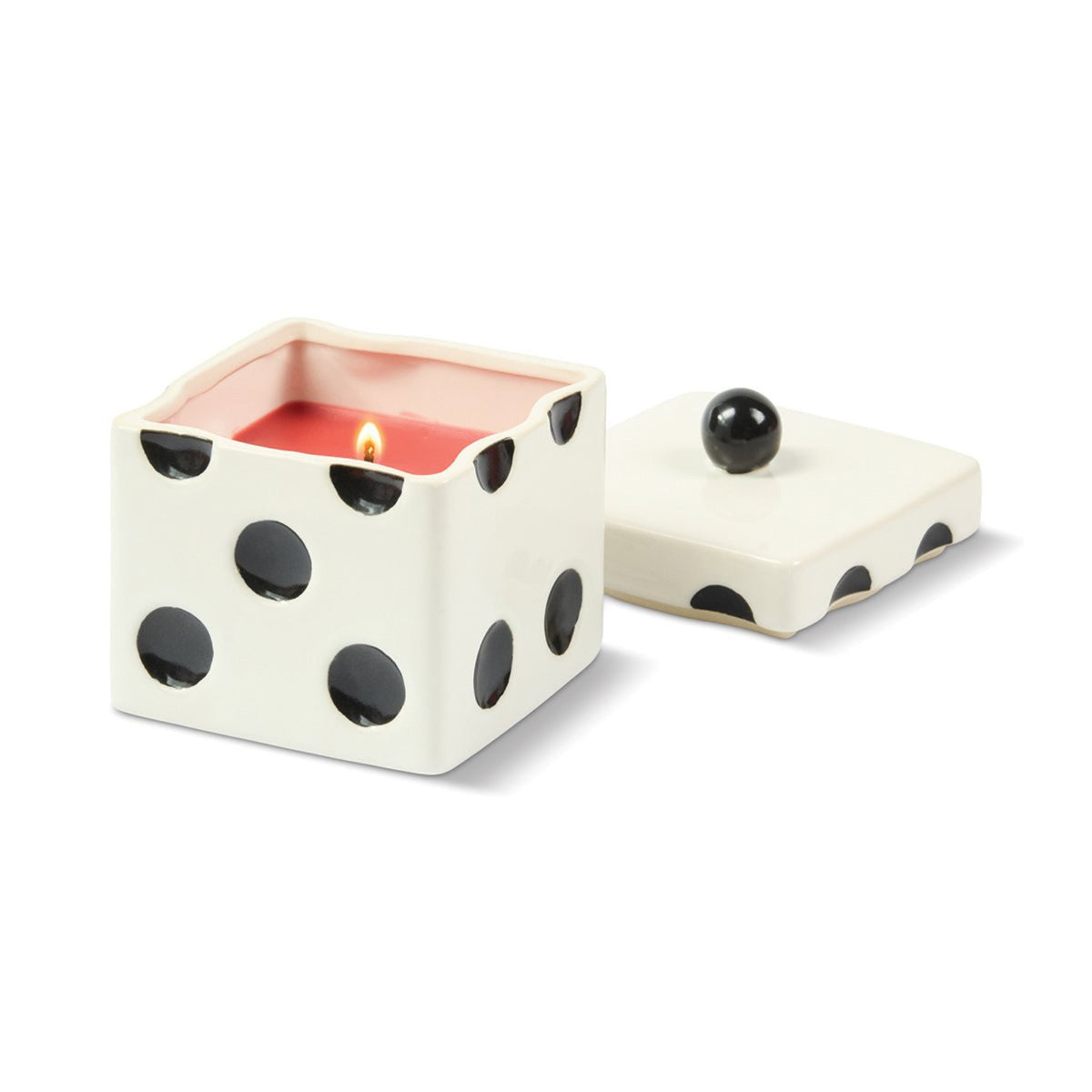 Paddywax Lucky Dice Bougie parfumée dé en céramique 283 g — Paddywax — Tobacco Patchouli — packshot 4 | Appart 17 Bruxelles