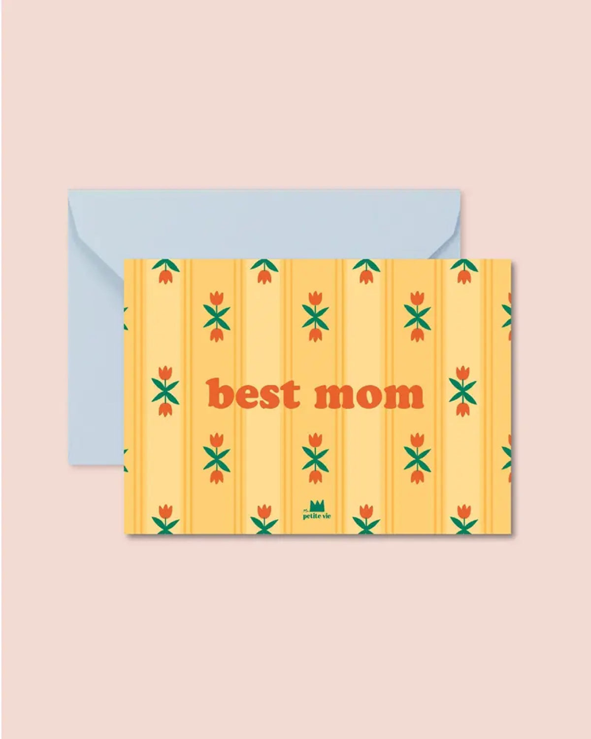 Carte fête des mères illustrée avec enveloppe — Ma Petite Vie — Best mom — packshot | Appart 17 Bruxelles