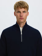 SLMTELLER Pull col montant demi-zip — Sky Captain — vue 5