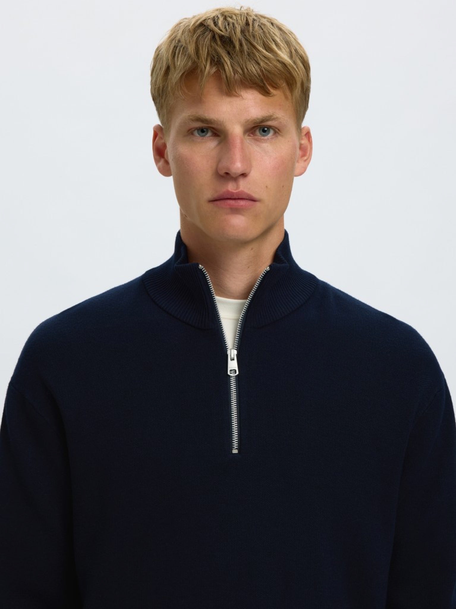 SLMTELLER Pull col montant demi-zip — Sky Captain — vue 5