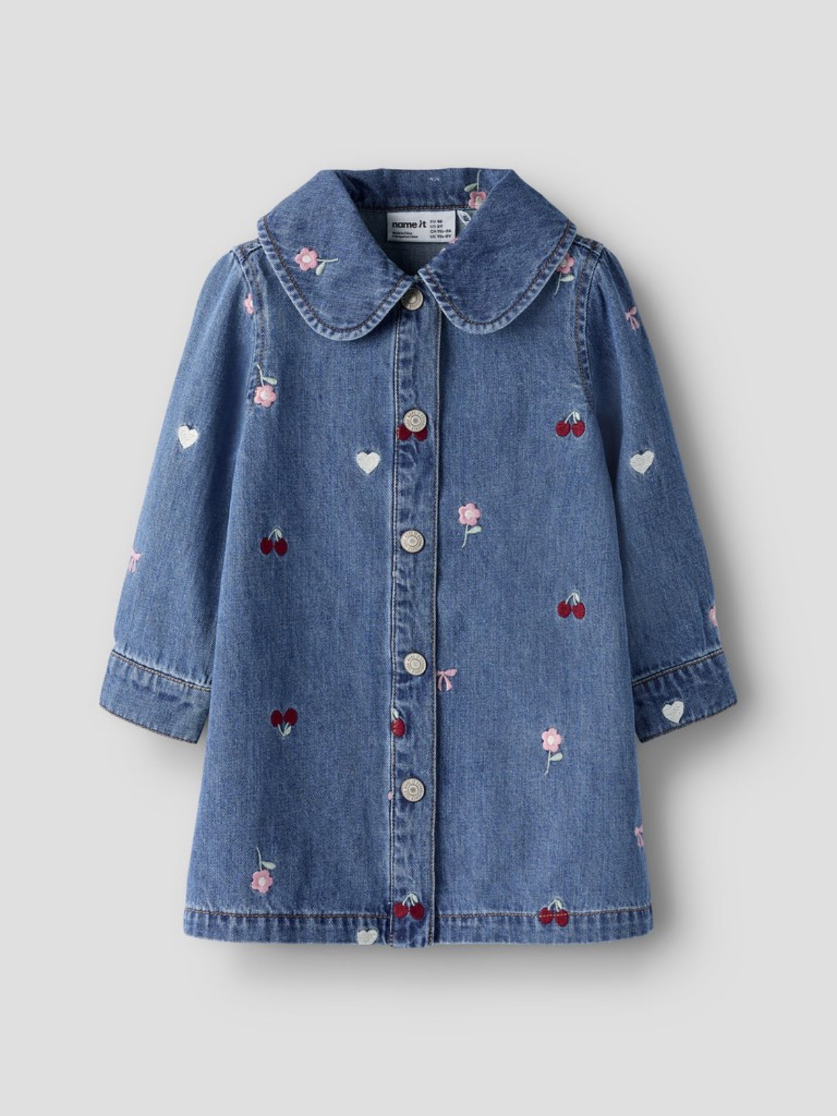 NMFEMILY Robe en jean brodée fille — name it — Medium Blue Denim — autre vue 4 | Appart 17 Bruxelles
