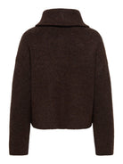 JDYZELINA Cardigan à double zip et col montant, manches longues — JDY — Chocolate Torte — packshot, vue de dos 2 | Appart 17 Bruxelles