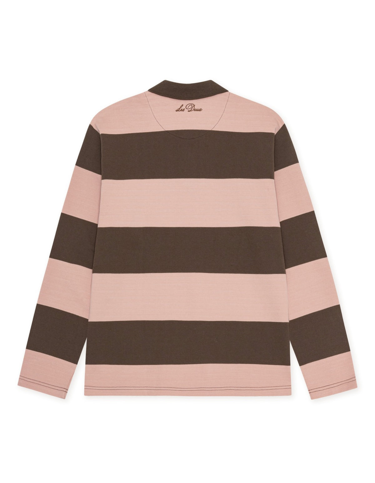 Striped LS Polo à manches longues rayé — Les Deux — Delicioso Brown — packshot, dos 6 | Appart 17 Bruxelles