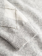 GABpietro Polo en maille à motif argyle, coupe boxy — Gabba — Lt. Grey Melange — détail du motif argyle 6 | Appart 17 Bruxelles