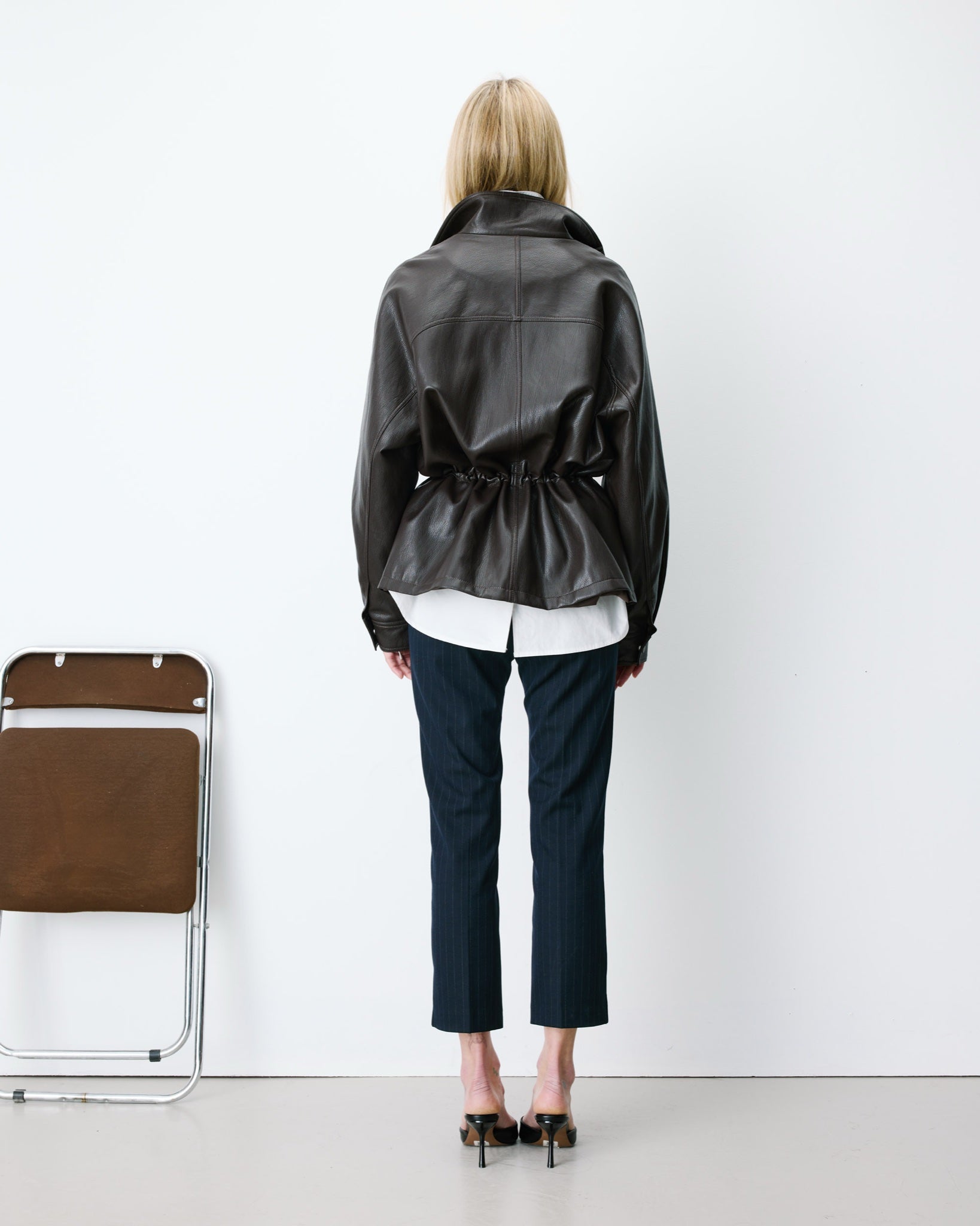 Auburn Veste en simili-cuir — Chocolat — vue 6