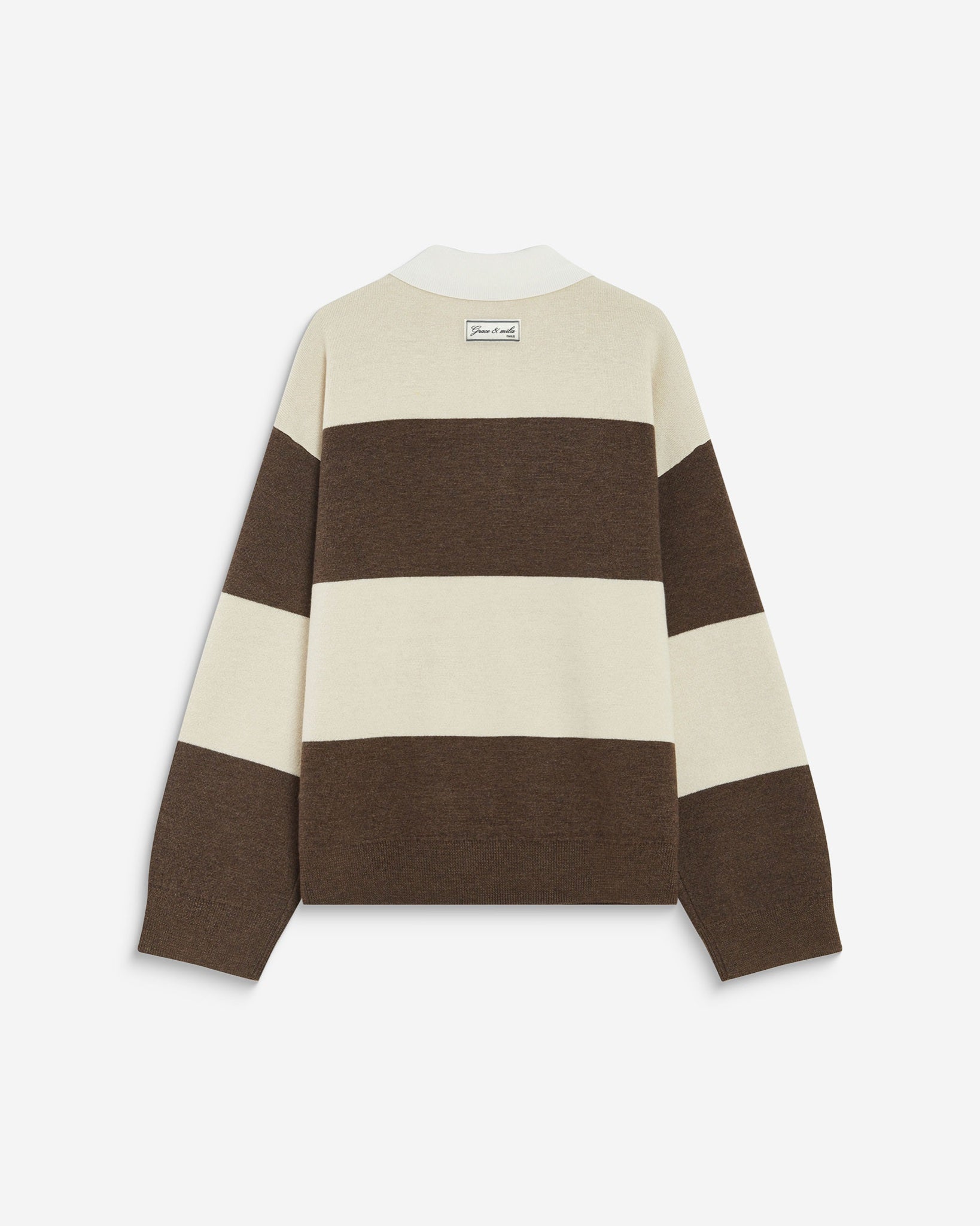 Astre Polo en maille rayée — Sable — vue 2