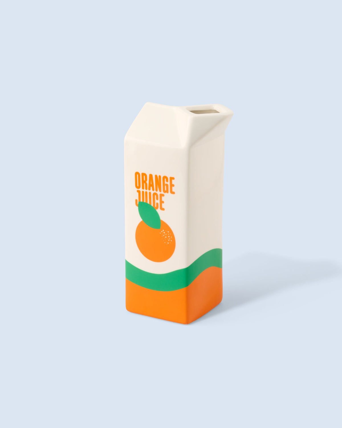 Fluid Market Vase Orange Juice brique de jus en céramique — Fluid Market — Blanc & orange — packshot | Appart 17 Bruxelles