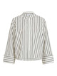 VIPALA Chemise oversize à rayures, liens de serrage au dos — VILA — Snow White Stripes — packshot | Appart 17 Bruxelles