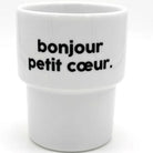 Félicie Aussi Gobelet « Bonjour petit cœur » en porcelaine — Felicie Aussi — Bonjour petit cœur — photo produit | Appart 17 Bruxelles