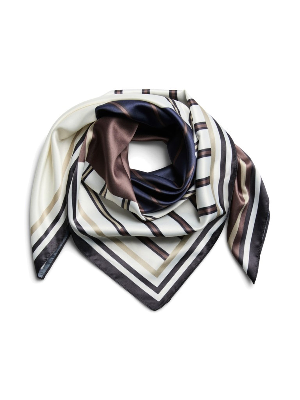 PCAMANDA Foulard carré satiné imprimé — Pieces — Maritime Blue — packshot 5 | Appart 17 Bruxelles