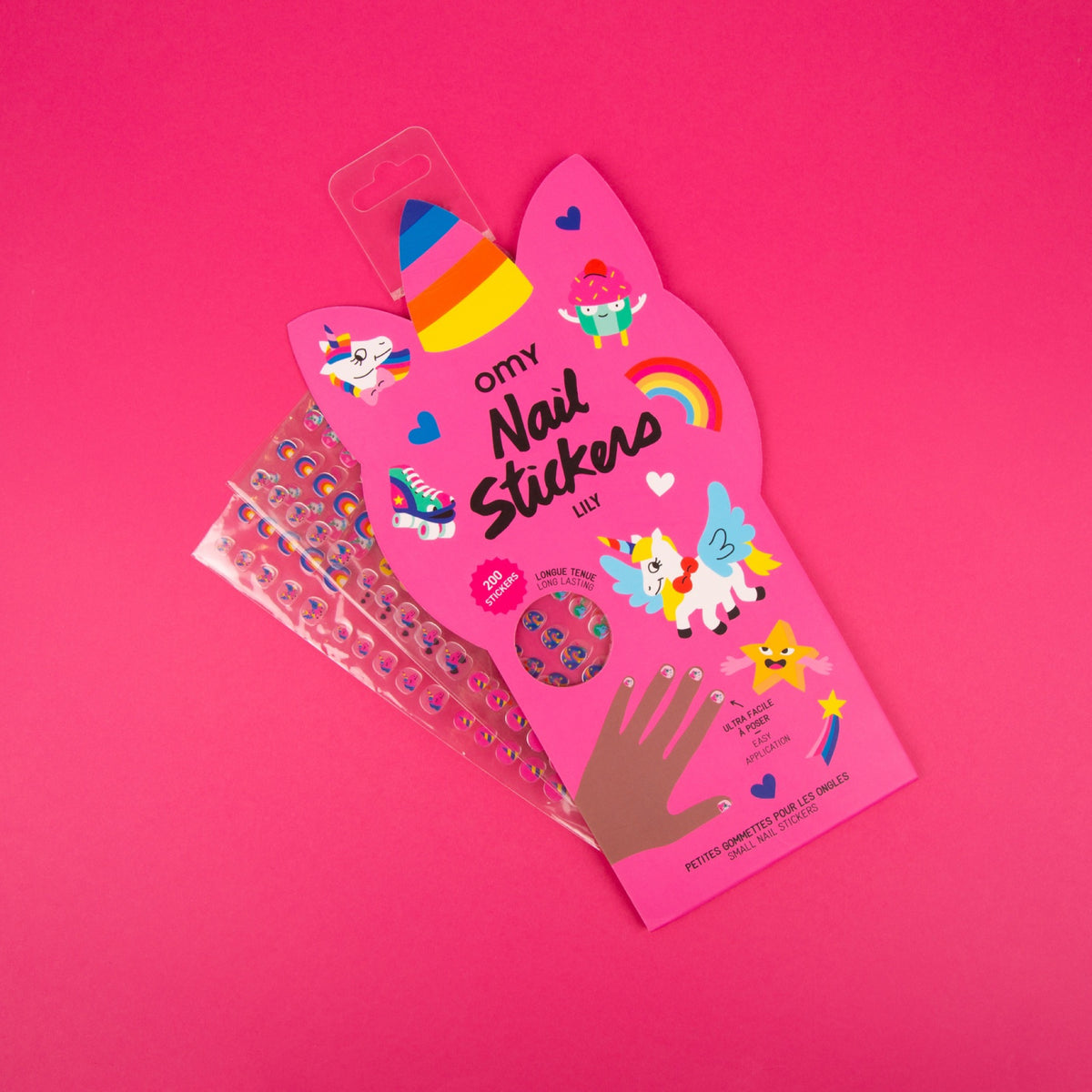 Nail stickers enfant, 200 gommettes pour ongles — OMY — Lily — packshot | Appart 17 Bruxelles