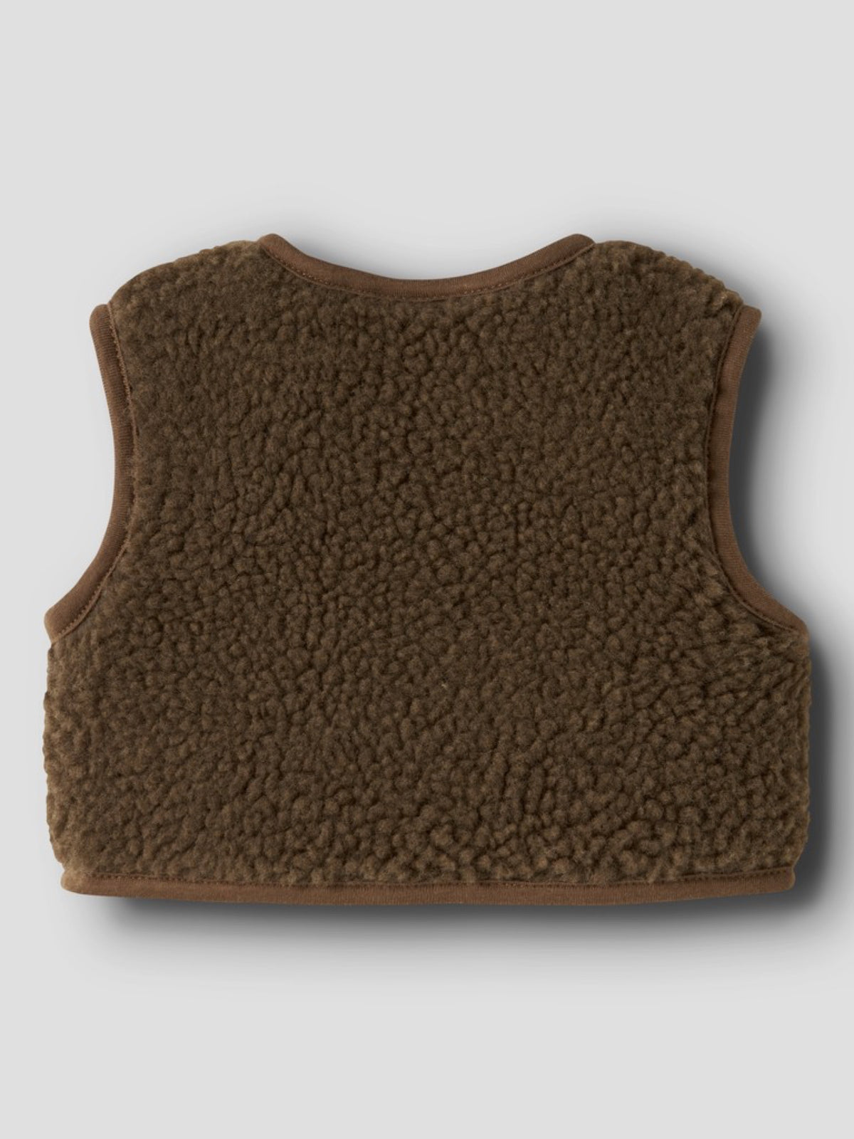NBNJONO Gilet sans manches en sherpa bébé — Lil' Atelier — Teak — autre vue 2 | Appart 17 Bruxelles