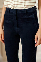 Pantalon cigarette Parfaito en velours côtelé — Marine — vue 5