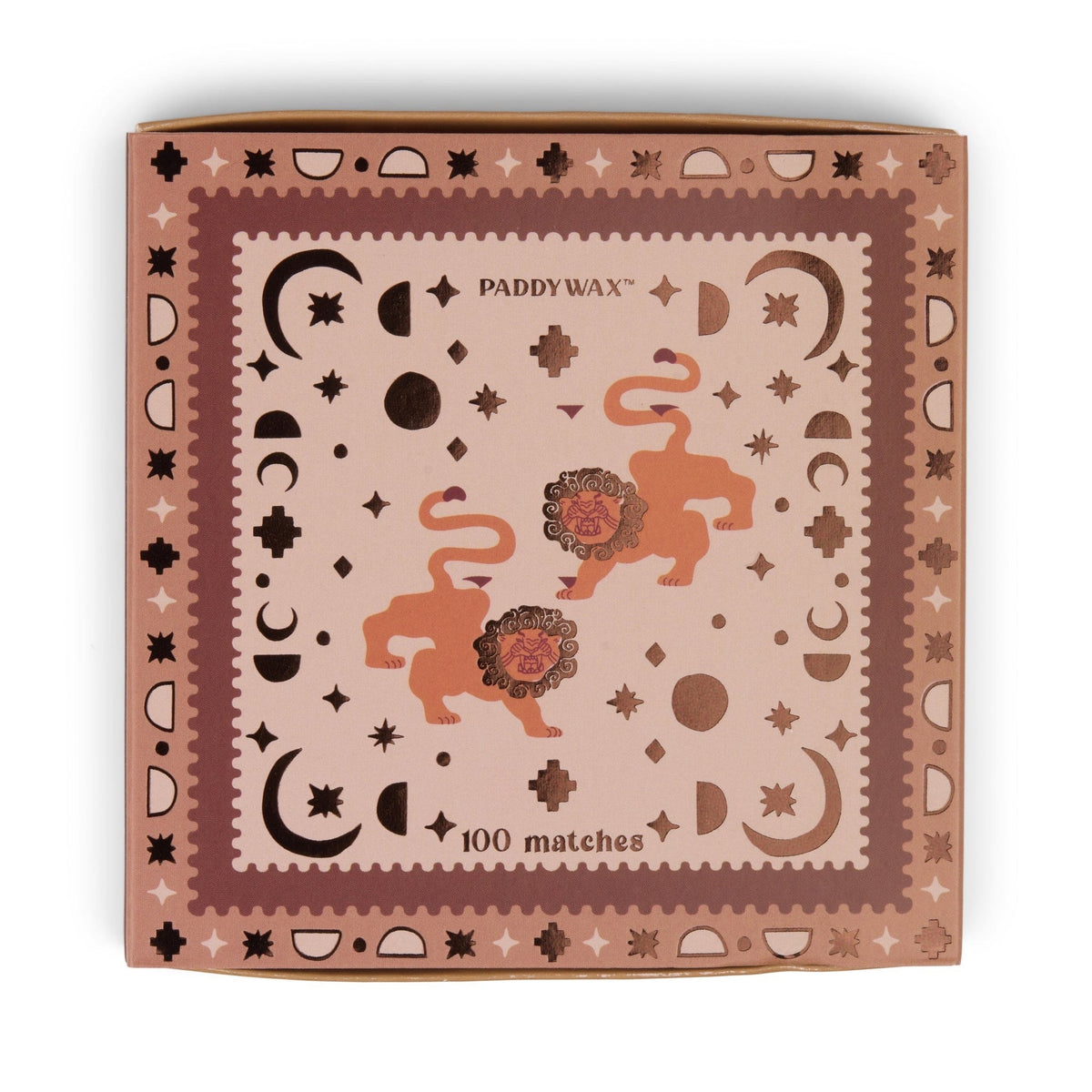 Paddywax Jumbo Boxed Matches Grande boîte de 100 allumettes — Paddywax — Lions — packshot | Appart 17 Bruxelles