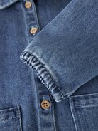 NMFOBELLO Surchemise en jean à volants fille — Lil' Atelier — Dark Blue Denim — autre vue 4 | Appart 17 Bruxelles