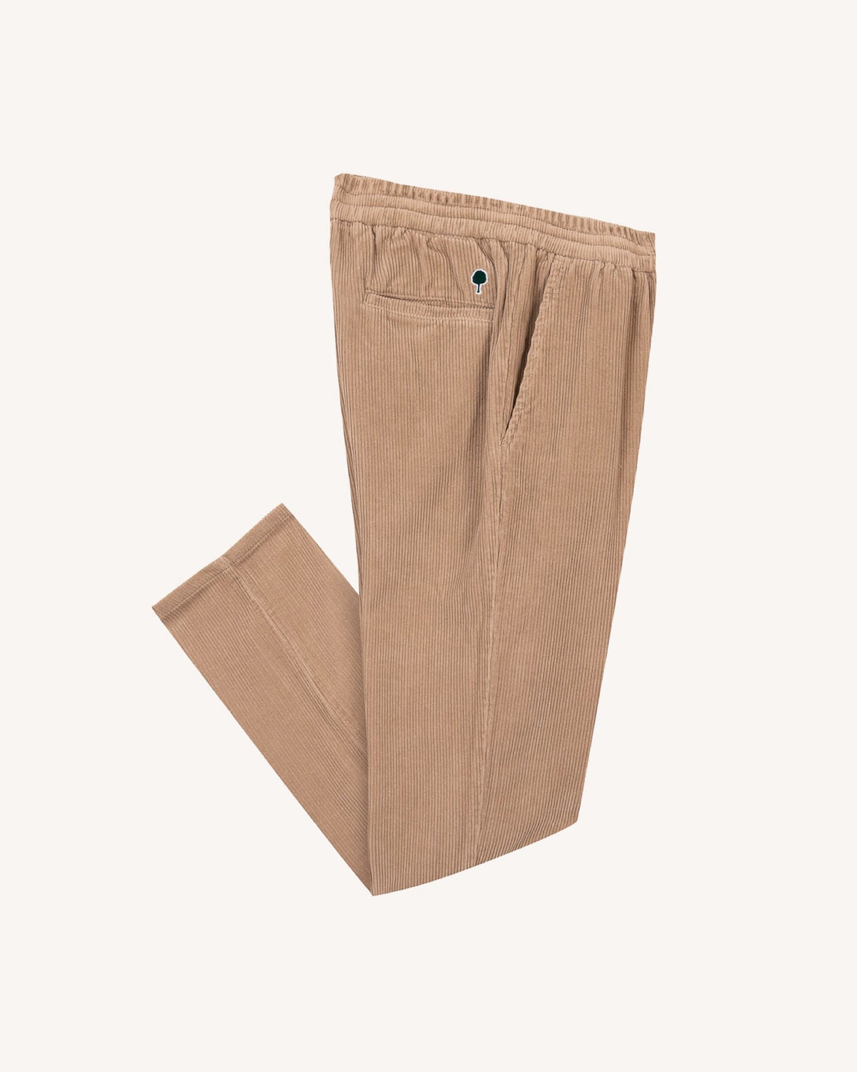 DREUILLE Pantalon en velours côtelé, taille élastique — FAGUO — Beige foncé — packshot 2 | Appart 17 Bruxelles