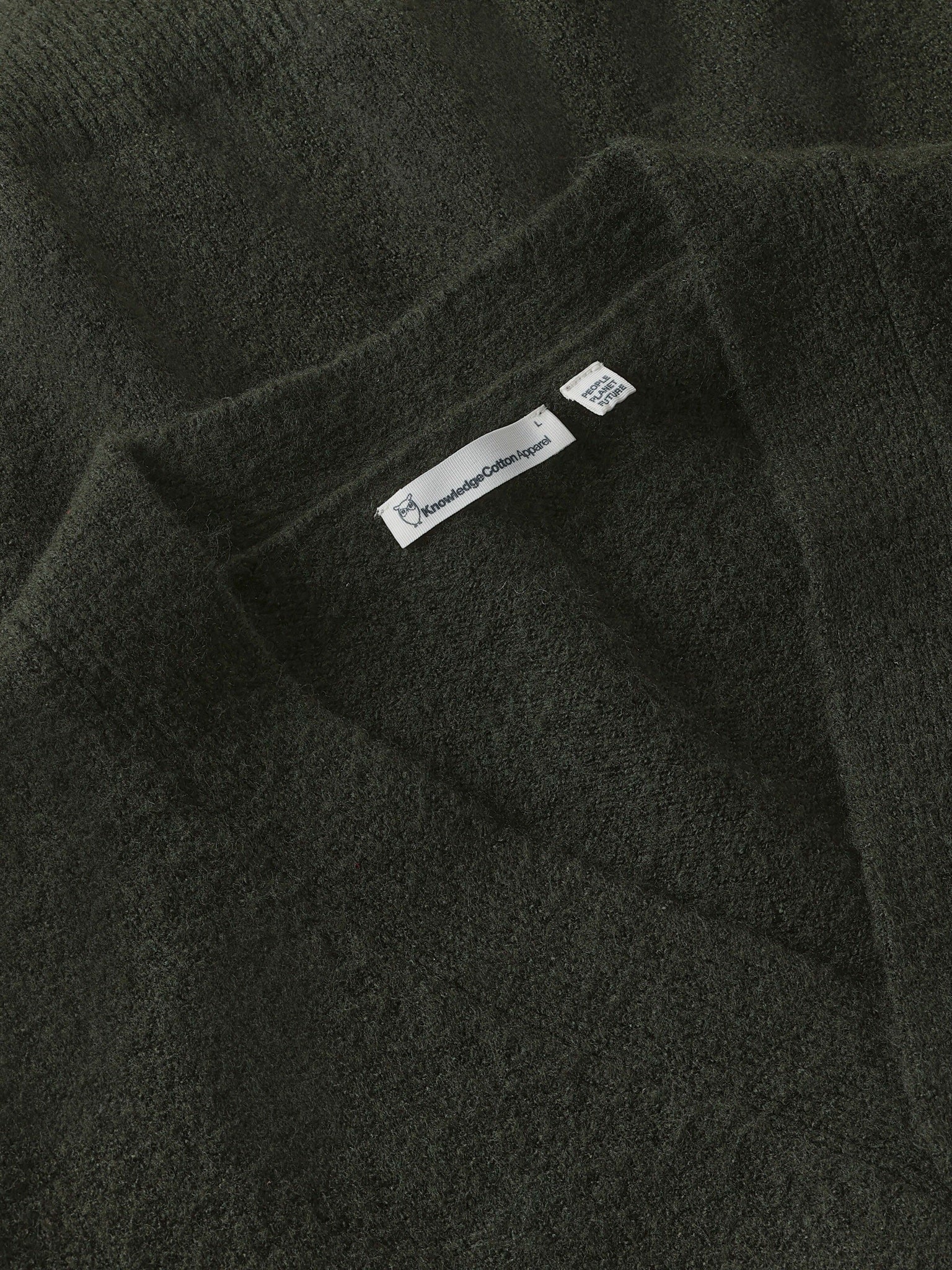 Cardigan Soufflé col V en maille recyclée — Forest Night — vue 9
