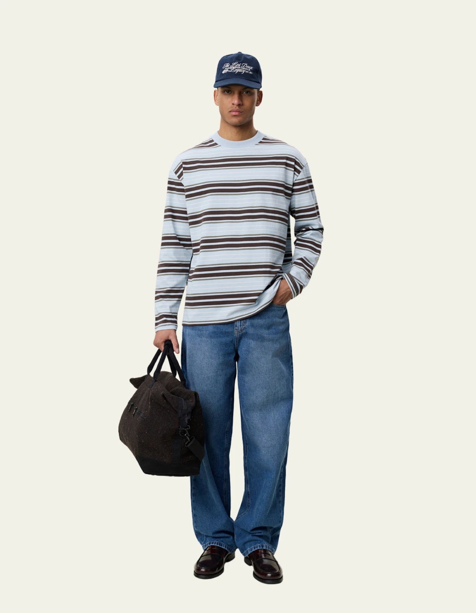 Stripe T-shirt manches longues — Skyway Blue — vue 2