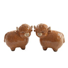 Salière et poivrière Vaches Highland — Sass & Belle Europe — Marron — packshot | Appart 17 Bruxelles