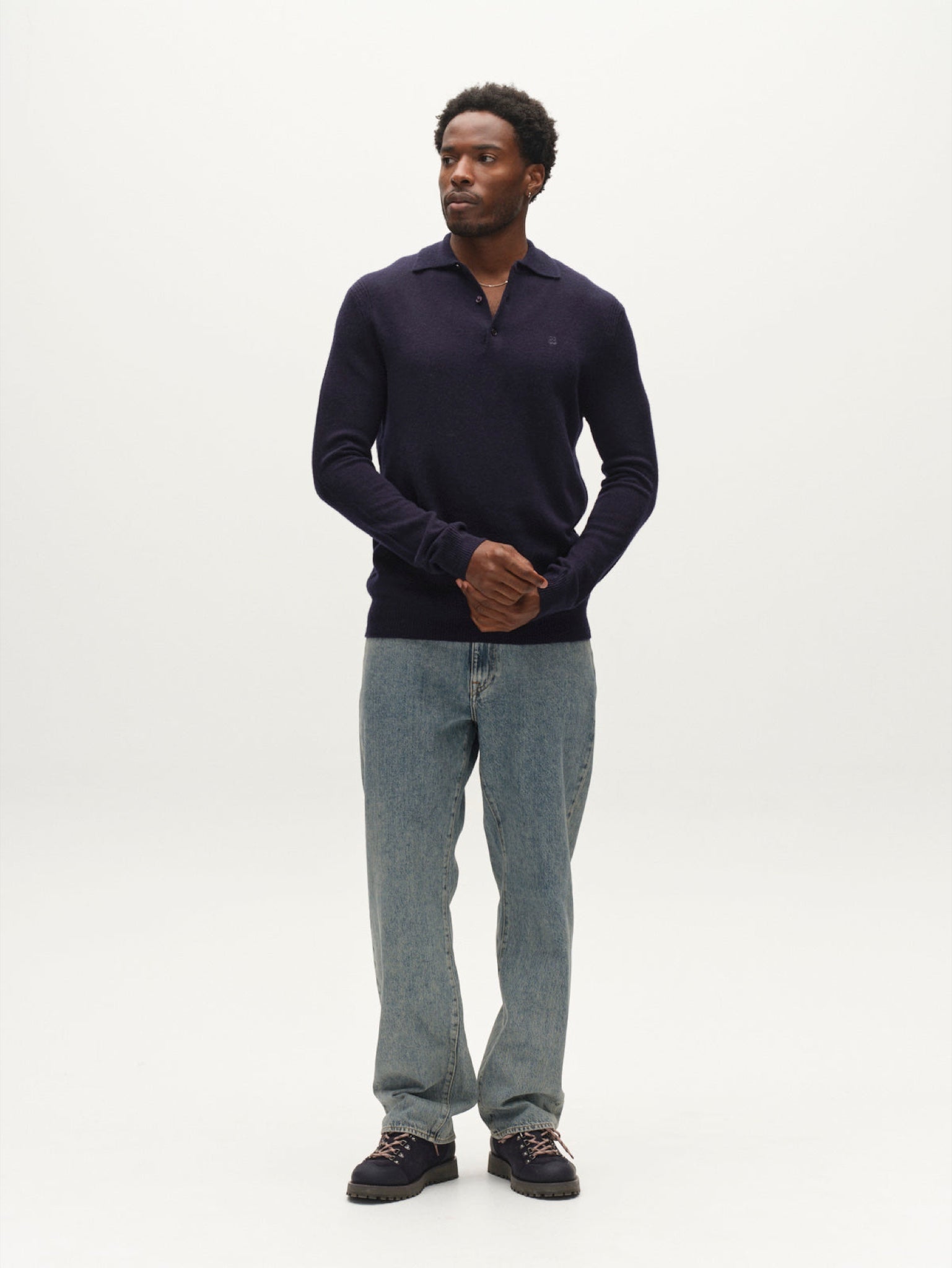 GABworren Polo en laine — Navy — vue 2