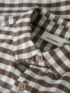 NMMNOKI Chemise en flanelle à carreaux garçon — Lil' Atelier — Teak — autre vue 4 | Appart 17 Bruxelles