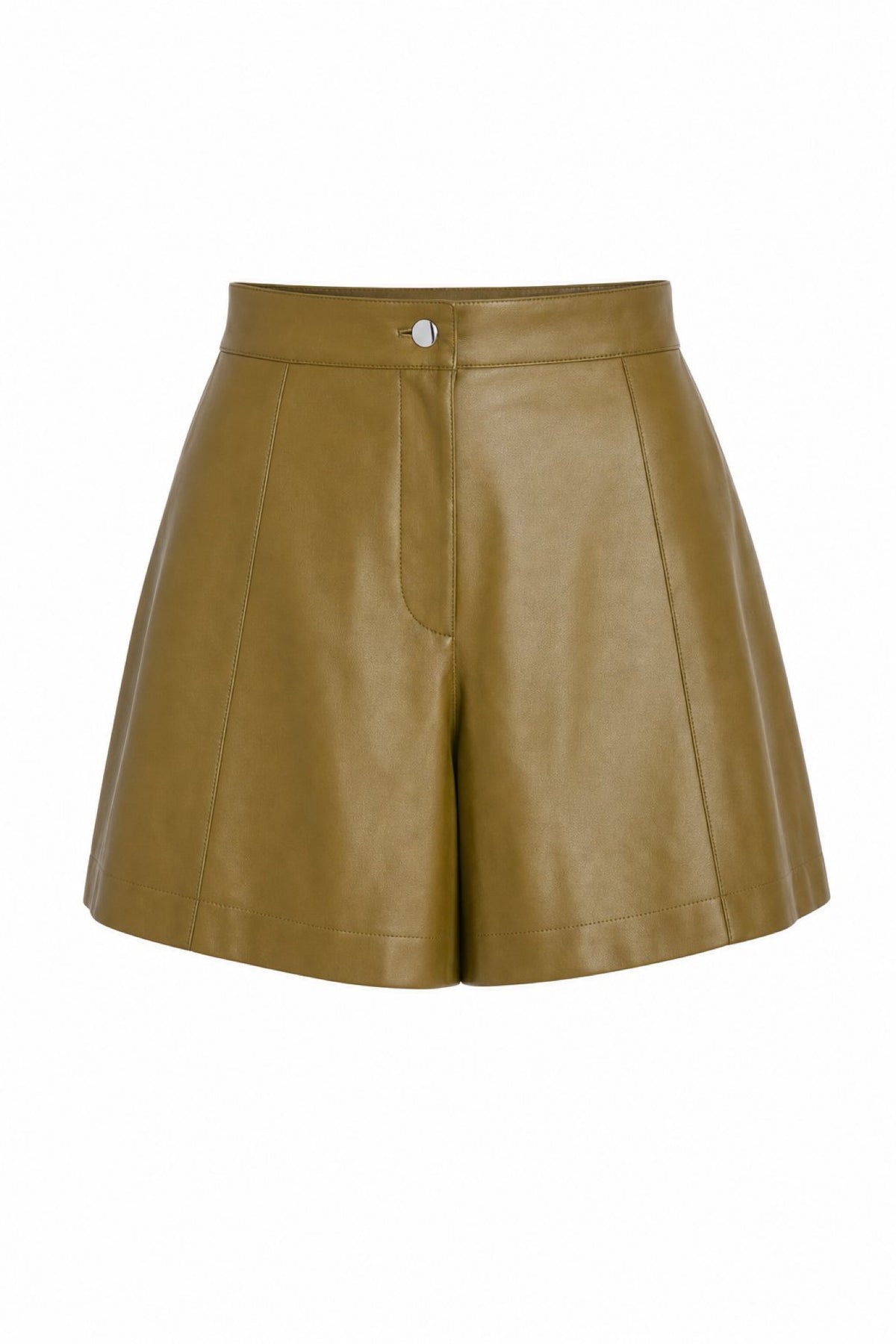 NORTON Short taille haute en simili cuir, jambe évasée — FRNCH — Kaki — packshot 2 | Appart 17 Bruxelles