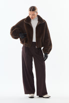 JOSIE Blouson en fausse fourrure — Marron — vue 3