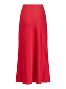 VIELLETTE Jupe midi en satin, taille haute élastiquée — VILA — Savvy Red — packshot, autre vue | Appart 17 Bruxelles