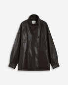 Auburn Veste en simili-cuir — Chocolat — Grace & Mila