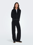 JDYVIDA Pantalon jogging en velours — Noir — vue 3