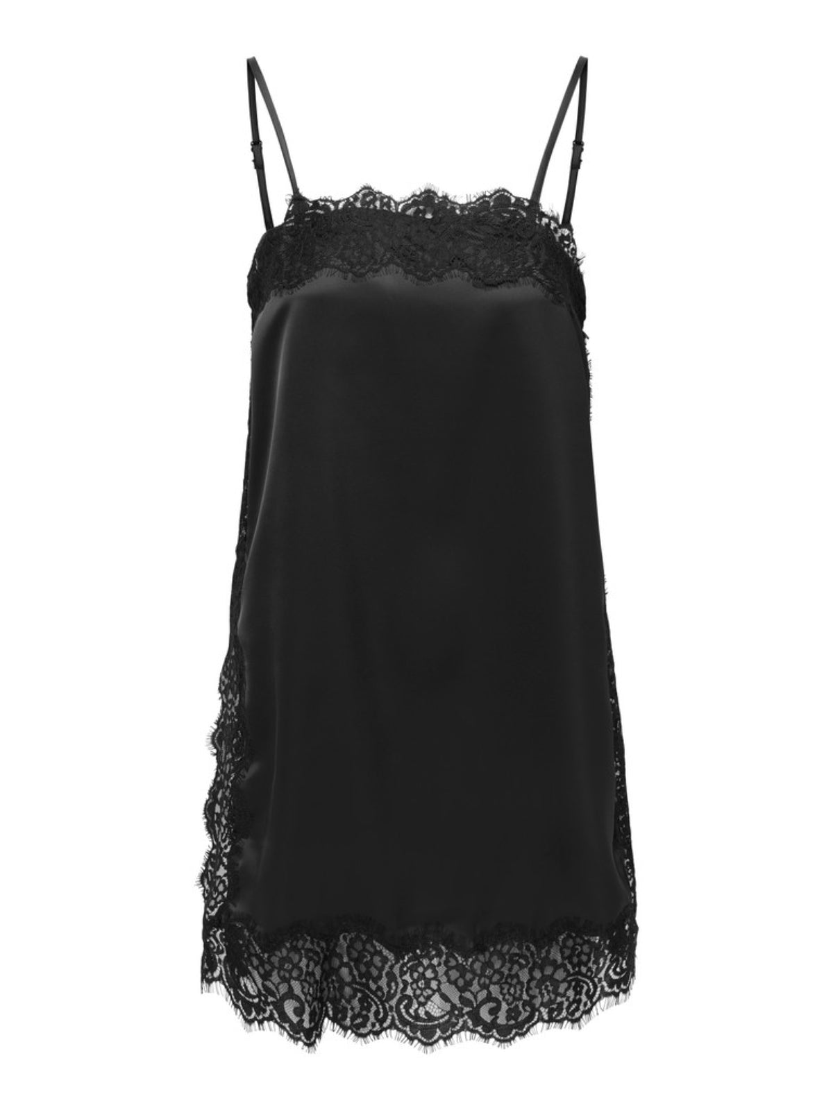 JDYALANA Caraco long satiné à bordures dentelle — JDY — Black — packshot 6 | Appart 17 Bruxelles
