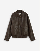 Axel Blouson oversize en simili-cuir — Grace & Mila — Chocolat — packshot 7 | Appart 17 Bruxelles