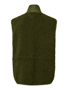 PCKATTY Gilet sans manches en teddy à col montant — Pieces — Sphagnum — packshot, vue de dos 2 | Appart 17 Bruxelles