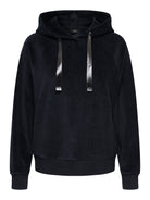 JDYVIDA Sweat à capuche en velours — Noir