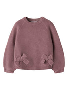 NMFNDOPER Pull à nœuds fille — name it — Wild Ginger — vue de face 2 | Appart 17 Bruxelles
