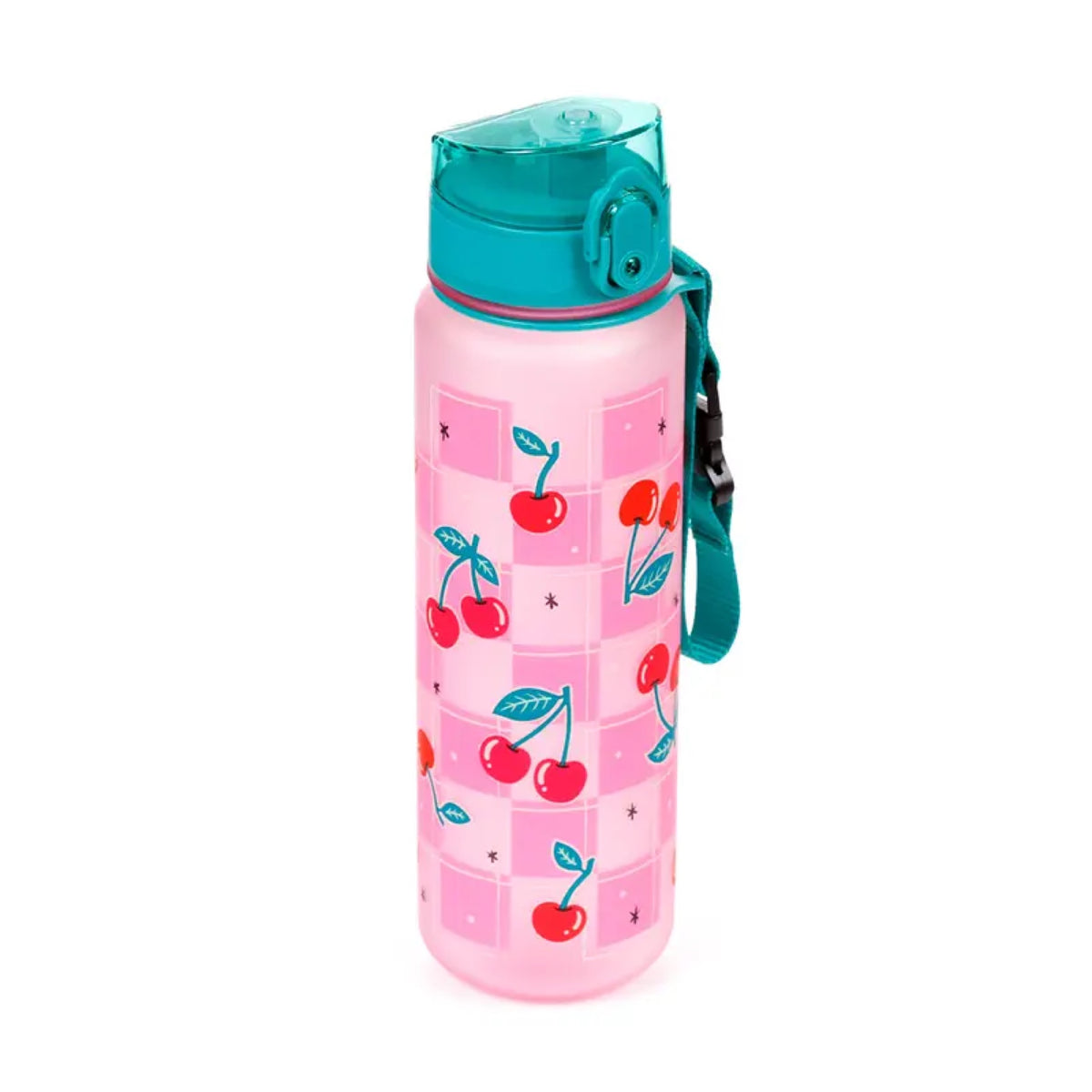 Gourde 600 ml à bouchon pop — Puckator — Cerises — packshot | Appart 17 Bruxelles