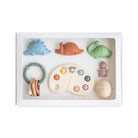 Coffret cadeau bébé Dino Dreams — Mushie — Dino Dreams — packshot | Appart 17 Bruxelles