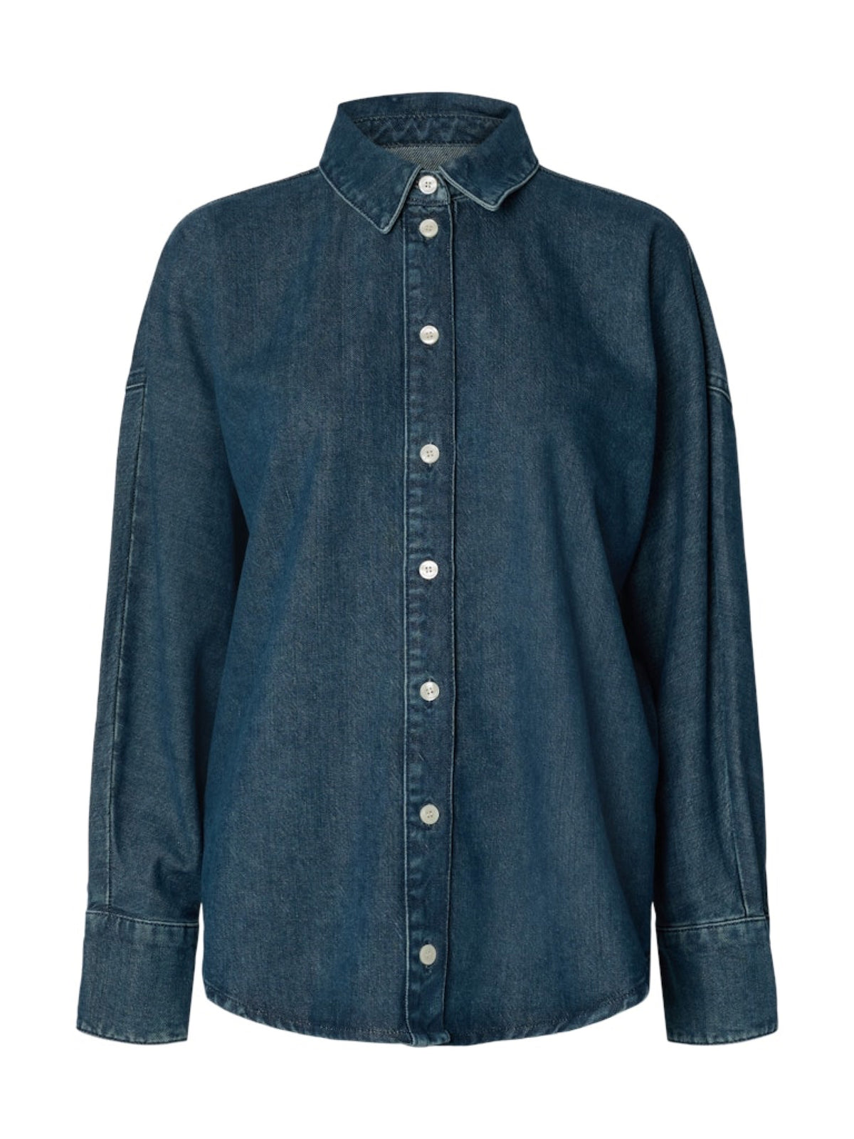 SLWBELLA Chemise en jean manches chauve-souris — Medium Blue Denim