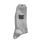 Chaussettes Crazy Bitch blanc — Appart 17 Bruxelles