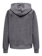 JDYVIDA Sweat à capuche en velours — Gris foncé chiné — vue 2