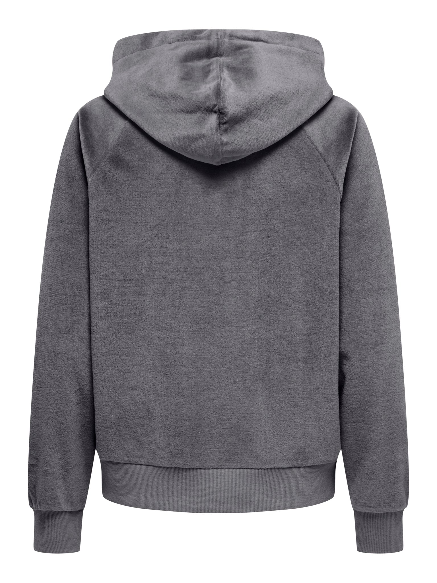 JDYVIDA Sweat à capuche en velours — Gris foncé chiné — vue 2