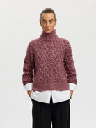SLWLULU Pull col montant — Tawny Port Birch — vue 2