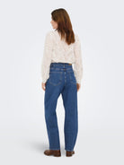 JDYBAILEY Jean barrel taille haute — Medium Blue Denim — vue 3