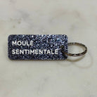 MOULE SENTIMENTALE Porte-clés à paillettes Plus de Love: Violet — Appart 17 Bruxelles