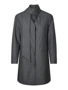 YASINVA Robe courte à foulard — Gris chiné
