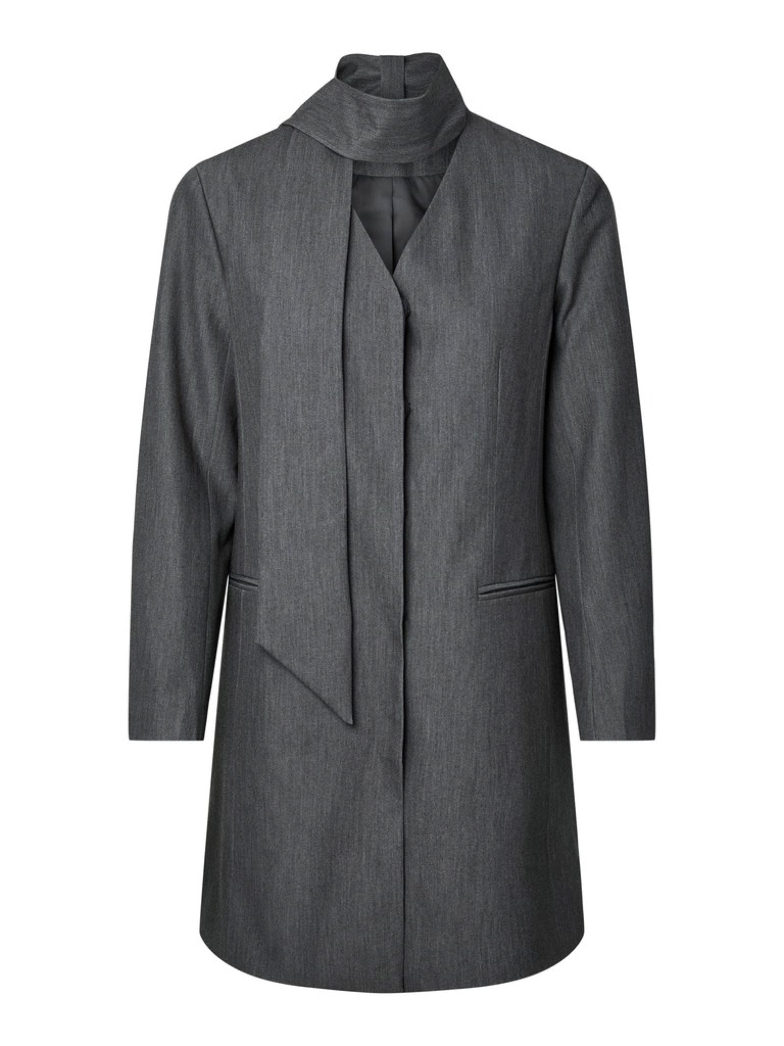 YASINVA Robe courte à foulard — Gris chiné