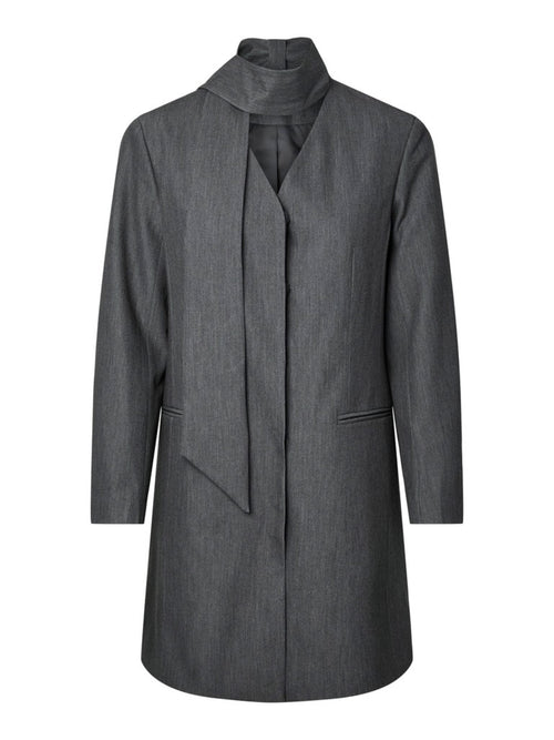 YASINVA Robe courte à foulard — Gris chiné